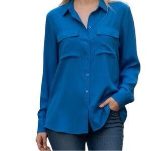 Le Chateau Vibrant Blue Lightweight Blouse